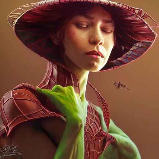 Prompt: ultra realistic illustration, wide angle shot, kermit as spider man, intricate, elegant, highly detailed, digital painting, artstation, concept art, smooth, sharp focus, by artgerm and greg rutkowski and alphonse mucha