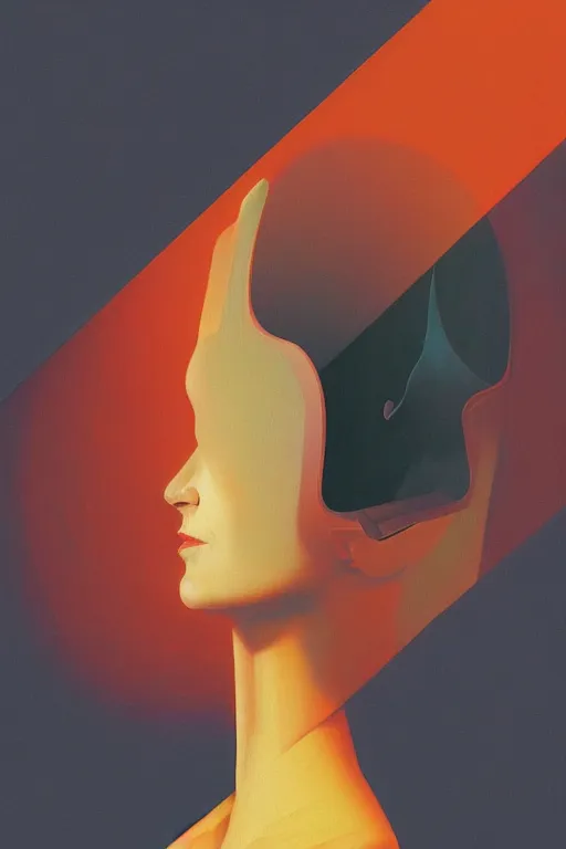 Image similar to woman wearing oculus and digital glitch head edward hopper and james gilleard, zdzislaw beksisnski, higly detailed