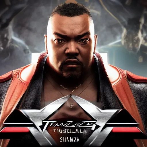 Prompt: a videogame still of Timbaland in Tekken 7, 40mm lens, shallow depth of field, split lighting