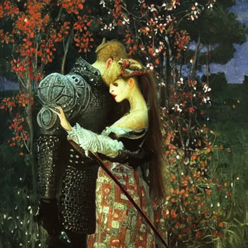 Prompt: Romantic Knight by Viktor Vasnetsov