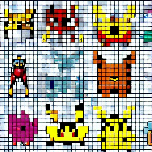 Prompt: pokemon, pixel art
