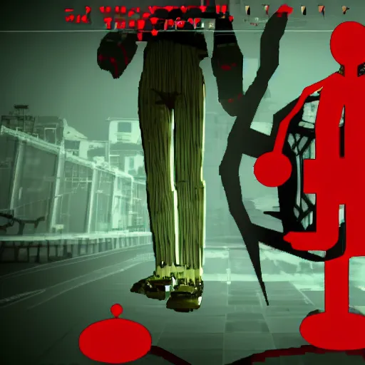 Image similar to eerie floating enemy video game boss style of persona 4