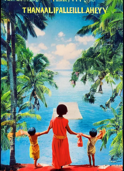 Prompt: poster for a movie called the chinese child's journey in the philippine islands, 8 k, hd, photo by slim aarons