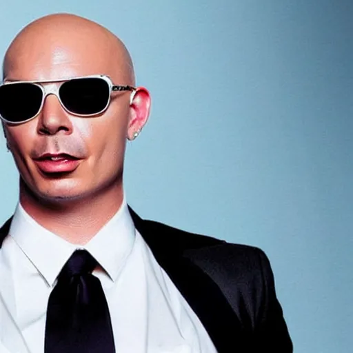 Image similar to pitbull the musician as a real pitbull