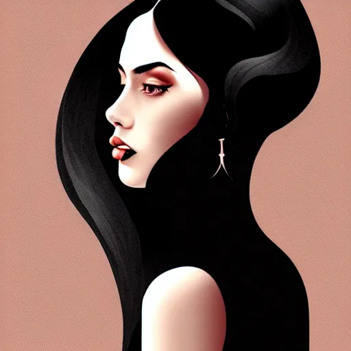 Prompt: portrait, woman with black hair, the lady of ash, elegant, illustration, intricate, sharp focus, digital painting