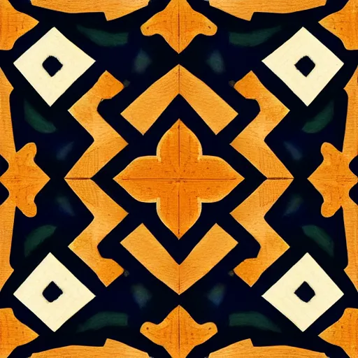 Prompt: hand painted wood tiles texture with perfect details, symmetry, digital art