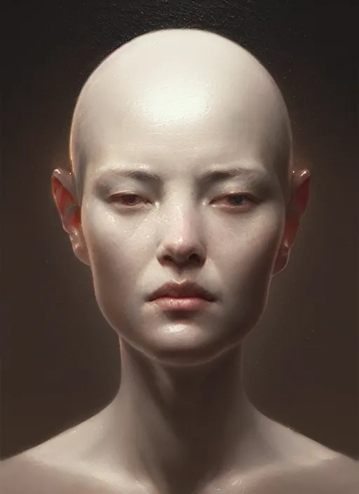 Image similar to portrait of an old porcelain aleeping head, ancient hyper realistic art, intricate, elegant, glowing lights, highly detailed, digital painting, artstation, concept art, smooth, sharp focus, art by wlop, mars ravelo and greg rutkowski