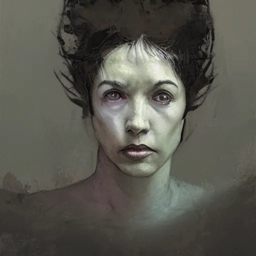 Image similar to portrait no. 1, mixed media, by lee ellis and francisco goya, insane!