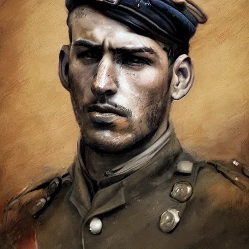 Image similar to portrait of a spanish civil war hero juan modesto guilloto leon, colourised, face portrait, epic, tragic, military art, fantasy, dieselpunk, hd shot, digital portrait, beautiful, artstation, comic style, by artgerm, guy denning, jakub rozalski, magali villeneuve and charlie bowater