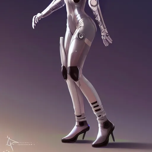 Prompt: full body long shot of Female in a futuristic pilot outfit made by WLOP, Ilya Kuvshinov, Stanley Artgerm Lau, Rossdraws, trending on ArtStation