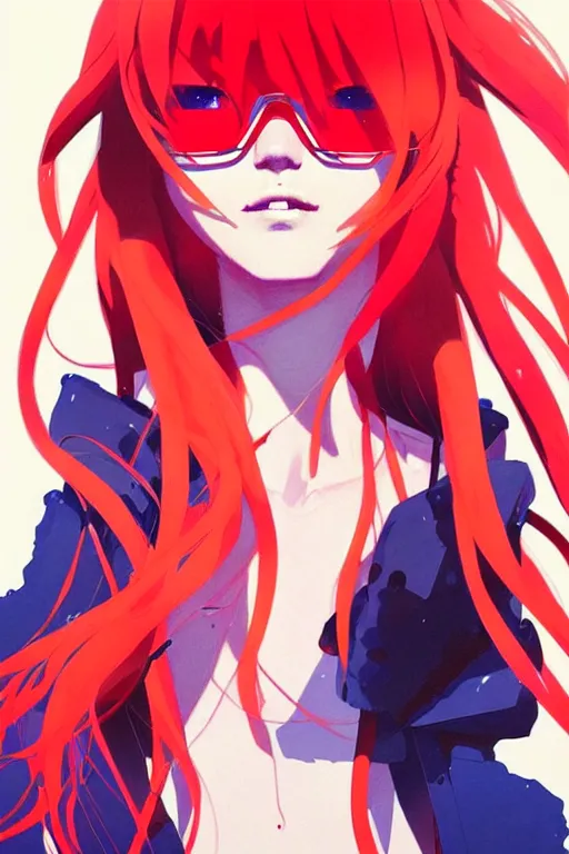 Image similar to a ultradetailed painting of a asuka langley by conrad roset, greg rutkowski and makoto shinkai trending on artstation