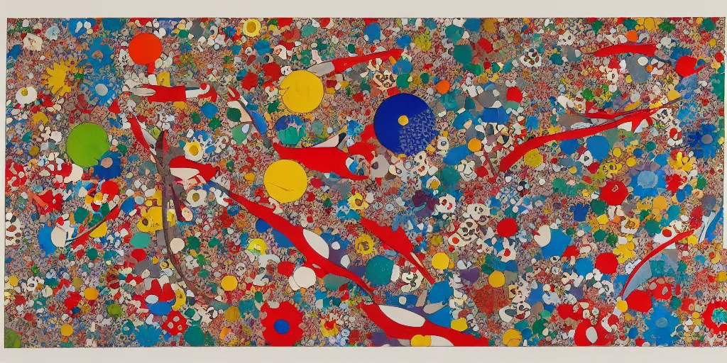 Image similar to Japanese art in the style of Damien Hirst