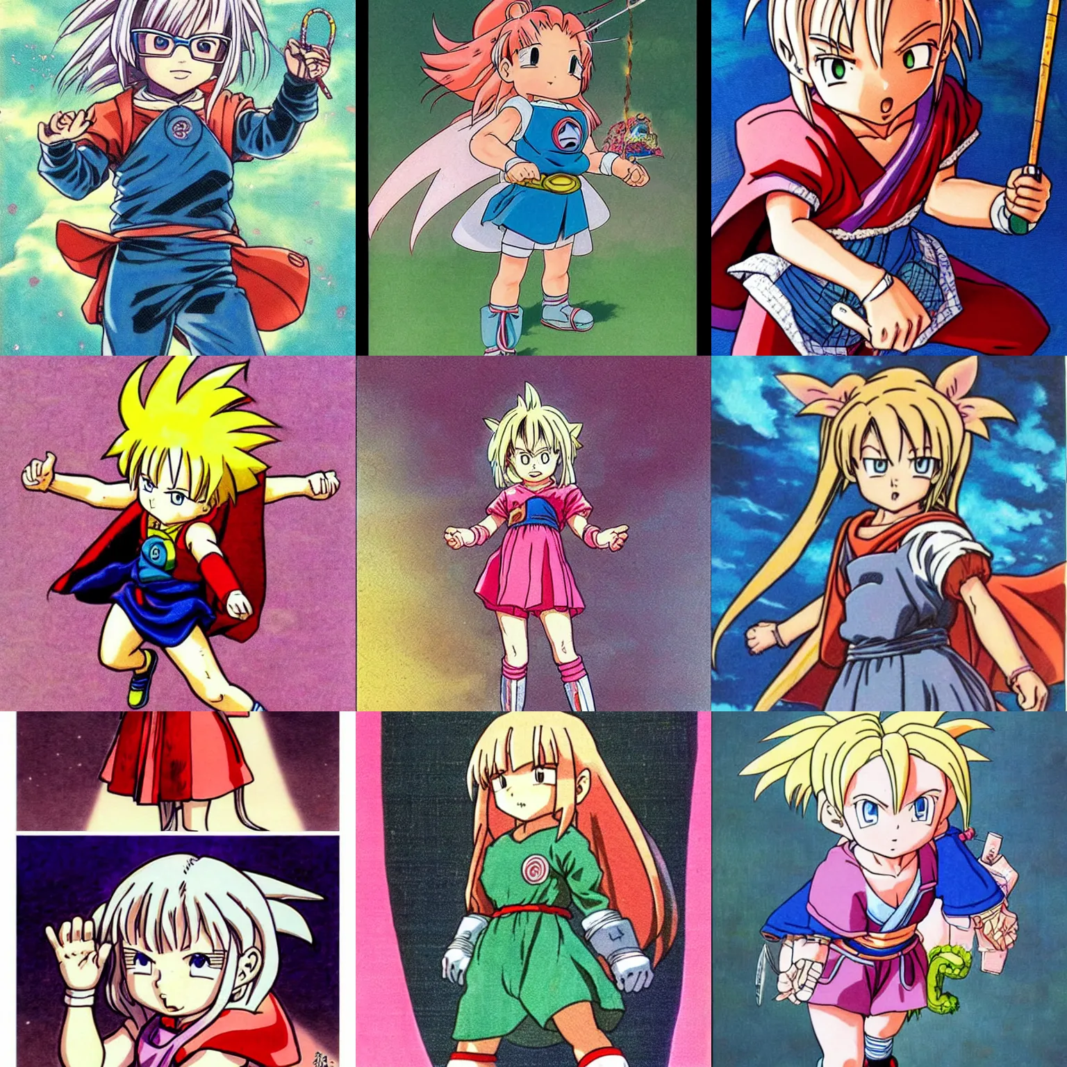 Prompt: little girl with magical powers, character art, anime art, art by akira toriyama!!!!!!!!!!!!!!!!!!!