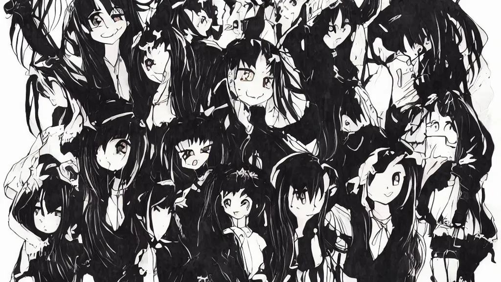 Image similar to anime sinister inky end