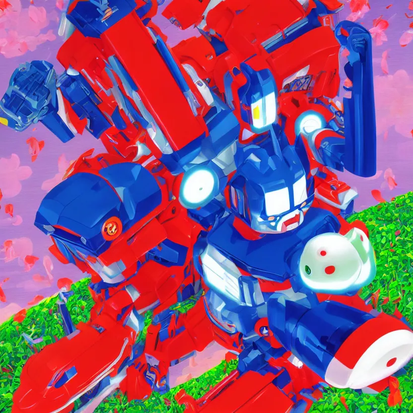 Image similar to Chiho Aoshima optimus prime, beautiful digital art