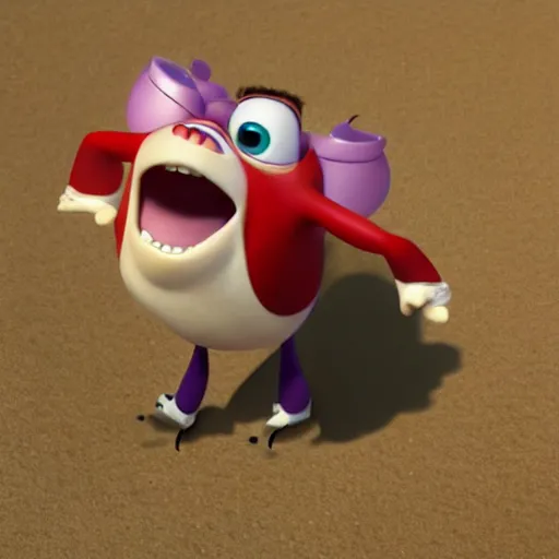 Image similar to a 3D render of a new dreamworks pixar character
