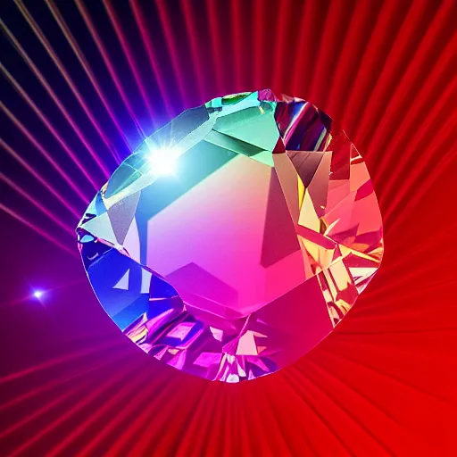 Image similar to sharply cut brilliant gemstone refracting in full splendour, topaz, lens flares, refraction, texture, macro shot, zoom, trilliant, instagram, raytracing, high quality render, soft light, sharp edges, abstract