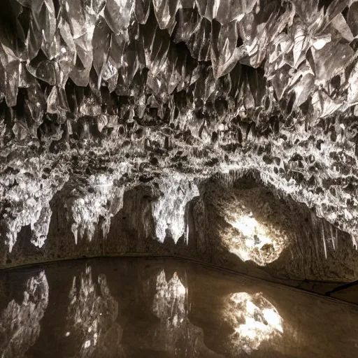 Prompt: crystal cave,