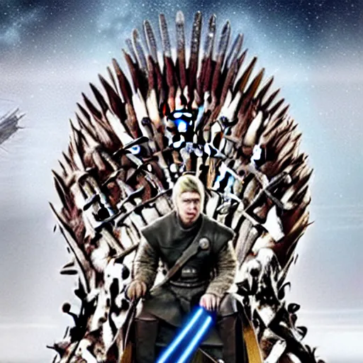 Image similar to game of thrones in space style of star wars