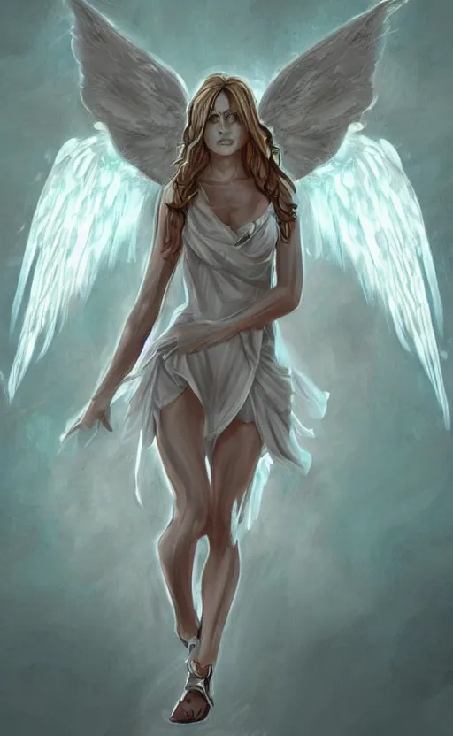 Image similar to concept art. angel girl. artsation trending. highly detailed