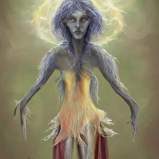 Prompt: a new creature from folklore, ethereal fantasy art