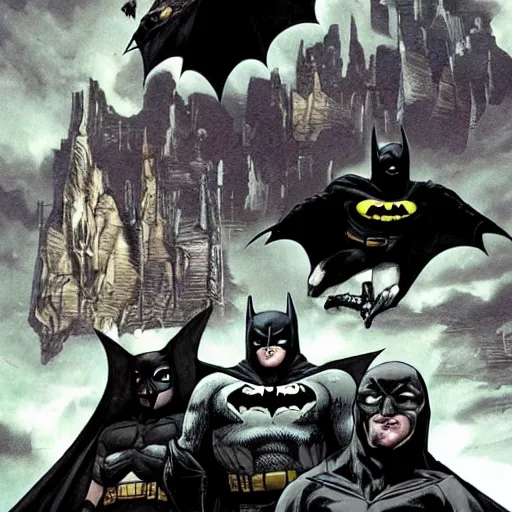 Image similar to batman being hung by the court of owls 4 k very high quality surrealism