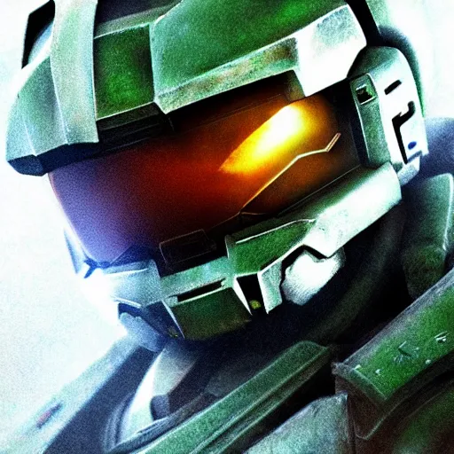 Image similar to Master Chief, Halo 3, Trending artstation, cinematográfica, digital Art