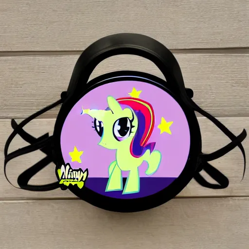 Image similar to photo of a my little pony gas mask, product photo