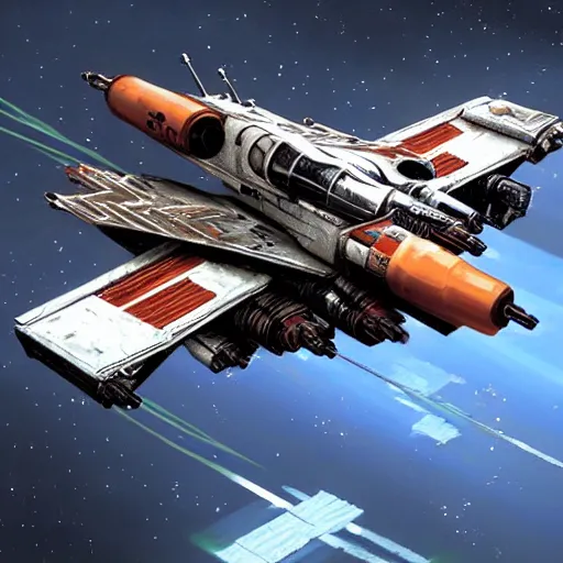 Prompt: x-wing fighter, hyperdetailed, scifi, futurism