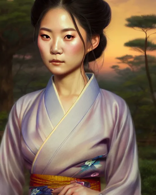 Image similar to a beautiful okinawa girl wear elegant yukata in festival | | summer night, realistic shaded, pleasant face, good looking, fine details, 4 k realistic, cryengine, realistic shaded lighting poster by greg rutkowski, magali villeneuve, artgerm, jeremy lipkin and michael garmash and rob rey