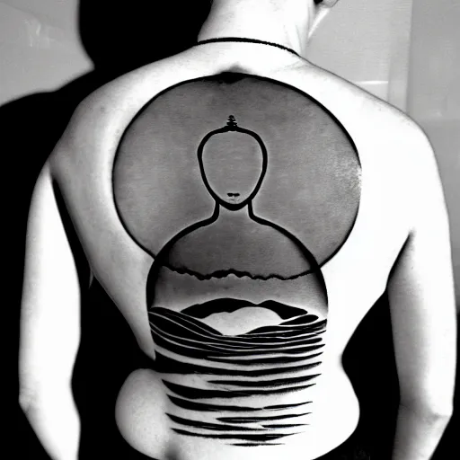 Image similar to zen enlightenment ink