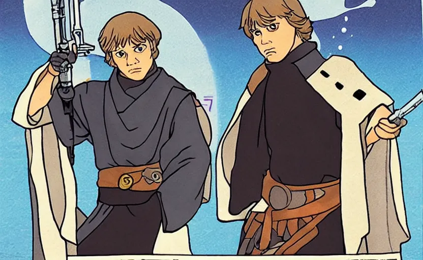 Prompt: luke skywalker in koyoharu gotoge style