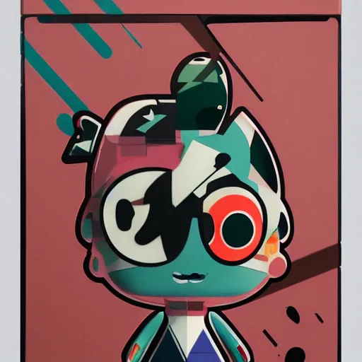 Image similar to Kidrobot Munny profile picture by Sachin Teng, asymmetrical, Organic Painting , Matte Painting, geometric shapes, hard edges, graffiti, street art:2 by Sachin Teng:4