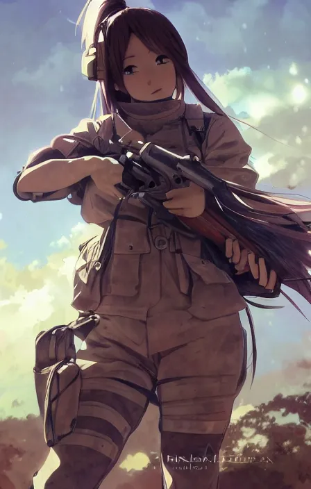 Prompt: infantry girl, anime style, symmetrical facial features long hair, hair down, under heavy fire, smoke explosions, visual novel art, alpha background, hyper realistic, pale skin, rule of thirds, extreme detail, 4 k, detailed drawing, trending artstation, realistic lighting, by alphonse mucha, greg rutkowski, sharp focus, backlit, fast helmet