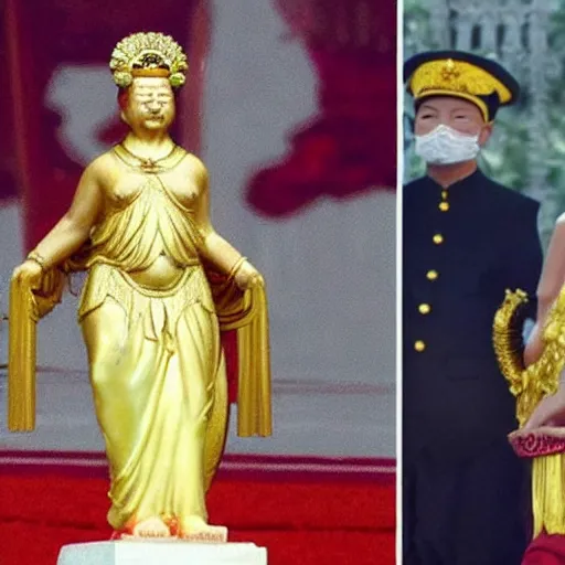 Image similar to xi jinping as a greek goddess