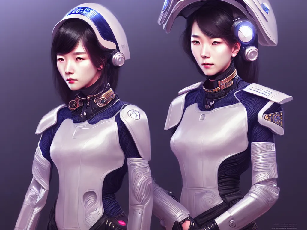 Image similar to portrait futuristic taiwan police uniform female, at future neon light rooftop, ssci - fi and fantasy, intricate and very very beautiful and elegant, highly detailed, digital painting, artstation, concept art, smooth and sharp focus, illustration, art by tan zi and ayanamikodon and alphonse mucha and wlop