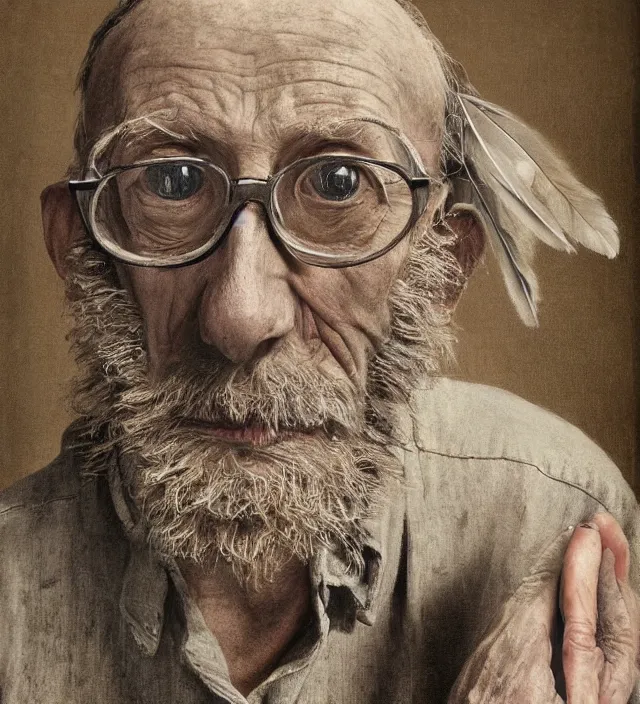 full length painting of an old wizened stooped man | Stable Diffusion ...