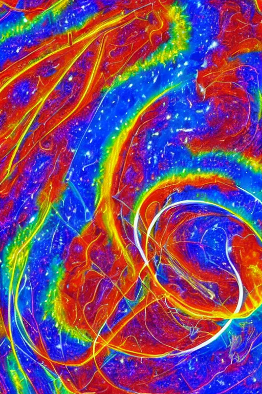 Image similar to 2 5 - year - space shown as a psychedelic odyssey