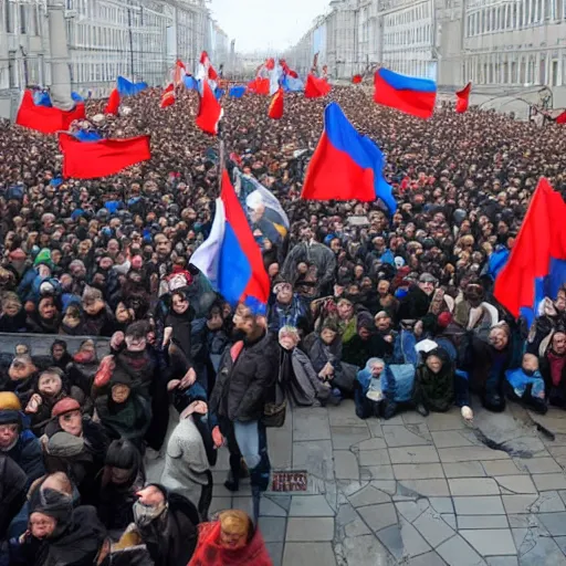 Prompt: oppositional protest in russia