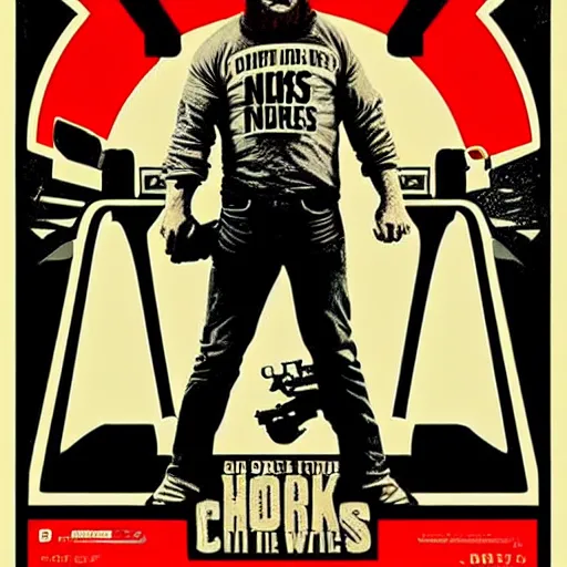 Image similar to chuck - norris poster by shepard fairey