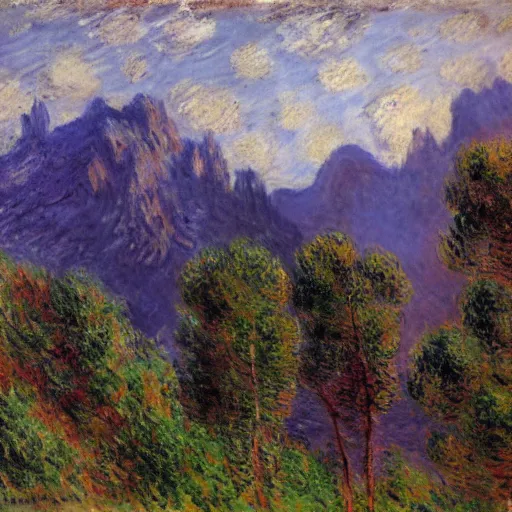 Image similar to Claude Monet Mountainous Landscape, 1860, oil on canvas