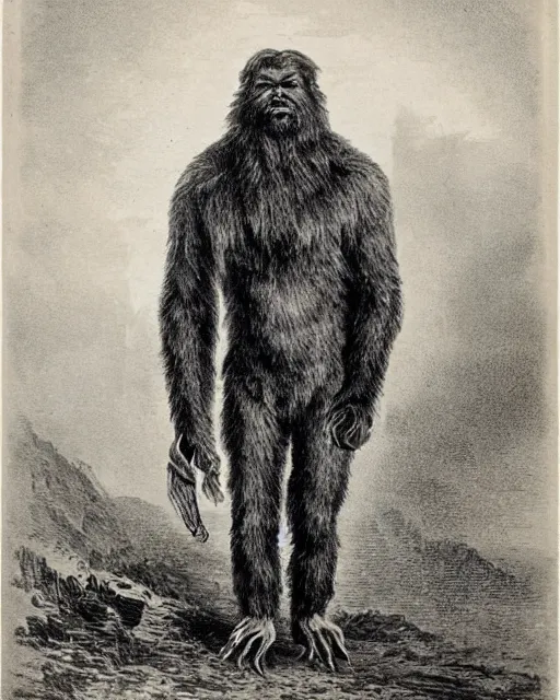 Image similar to 1870s sasquatch