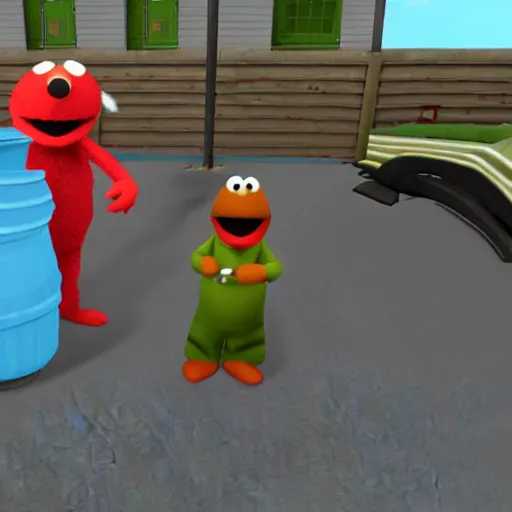 Image similar to gmod darkrp sesame street screenshot