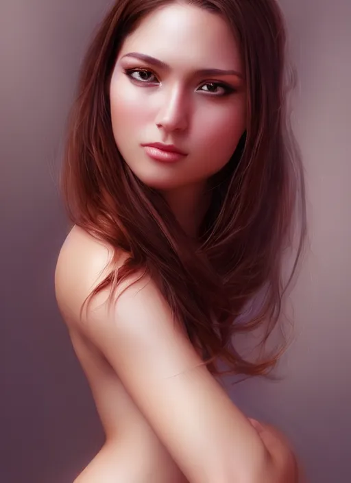 Image similar to photo of a gorgeous young woman in the style of stefan kostic, realistic, sharp focus, 8k high definition, insanely detailed, intricate, elegant, art by stanley lau and artgerm