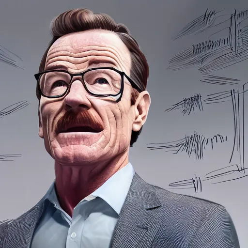 Image similar to bryan cranston wailing and crying and also shouting at his doctor for smiling wildly at him in 8 k closeup detailed portraits surrealism hyperrealism funny meme by bryan christie 8 k