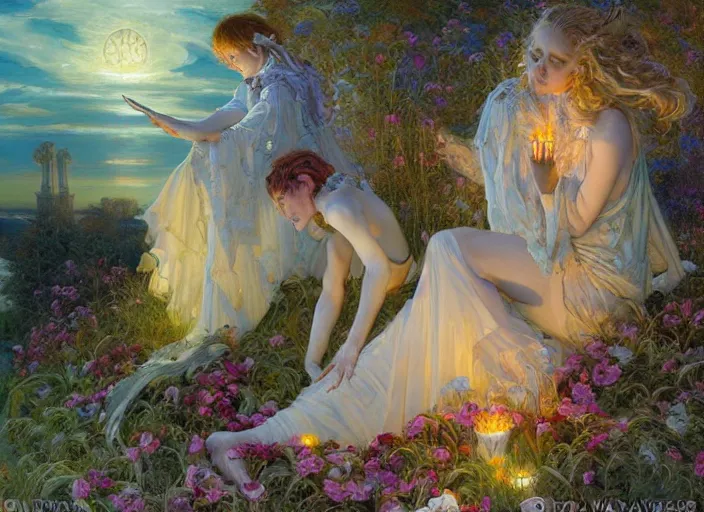 Image similar to graveyard of dreams by donato giancola and vladimir volegov and alexander averin and delphin enjolras and daniel f. gerhartz