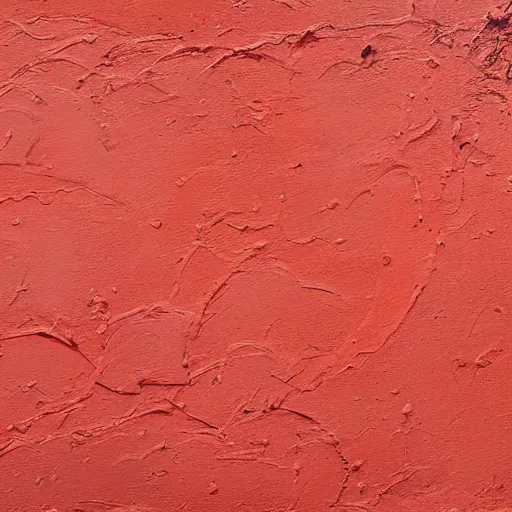 Image similar to a texture of an old red plaster wall by studio ghibli, thick brush strokes, hand painted, oil painted, brush strokes