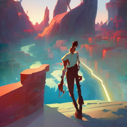 Image similar to hero world rockoa €™ s modern life, behance hd by jesper ejsing, by rhads, makoto shinkai and lois van baarle, ilya kuvshinov, rossdraws global illumination