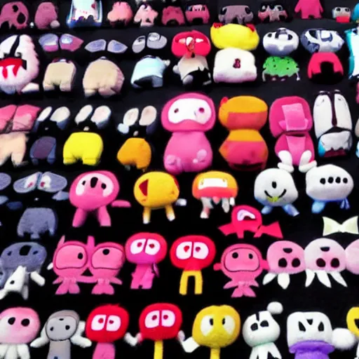 Prompt: Yume nikki plushies