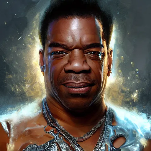 Image similar to busta rhymes as sho nuff, digital painting, extremely detailed, 4 k, intricate, brush strokes, mark arian, artgerm, bastien lecouffe - deharme